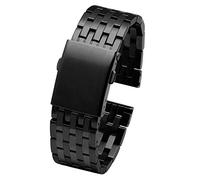 ZZDH Bracelet de Montre en Métal Massif 22mm 24mm 26mm 28mm pour Hommes Femmes (Color : B Black, Size : 26mm)