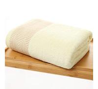 ZZDH Drap de Bain Serviette en Microfibre Douce Serviette en Fibre de Bambou Jacquard 70 * 140cm Serviette Super absorbante (Color : Light Yellow)