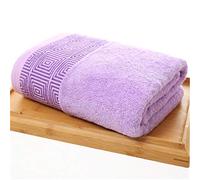 ZZDH Drap de Bain Serviette en Microfibre Douce Serviette en Fibre de Bambou Jacquard 70 * 140cm Serviette Super absorbante (Color : Purple)