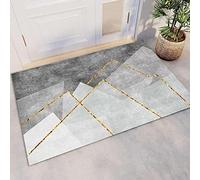 ZZDXW Paillasson Entree Exterieur Style Nordique Gris Clair Tapis d Interieur de Bain Antidérapant Lavable en Machine Extérieur Absorbant Entree(60x90cm)