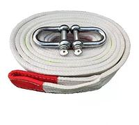 ZZDZW Corde De Remorquage Auto Câble Sangle De Remorquage De Voiture 4M/5M/7M/9M,Heavy Duty,5/10/15/20 Tonnes avec 2 Crochet en Acier Et Sac De Rangement (Color : White, Size : 7 m(10T))