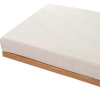 ZZDZW Coussin Banc en Lin 1 2 3 Places，Coussins D'assise D'intérieur Renforcés Et Respirants, Coussin De Siège Haute Densité avec Dessous Antidérapant, Coussins pour Baie Vitrée(Beige,90x50x5cm)