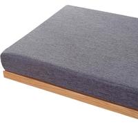 ZZDZW Coussin Banc en Lin 1 2 3 Places，Coussins D'assise D'intérieur Renforcés Et Respirants, Coussin De Siège Haute Densité avec Dessous Antidérapant, Coussins pour Baie Vitrée(Gris foncé,35x35x5cm)
