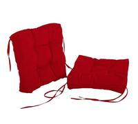 ZZDZW Coussin De Chaise 40 X 40，Coussins De Chaise 45x45 Galette De Chaise Déhoussable Interieur/Exterieur Epais Doux Confortables, pour E Jardin, Bureau, Salle À Manger(Rouge,30x30 cm)