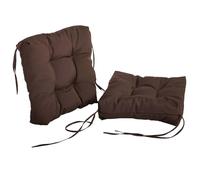 ZZDZW Coussin De Chaise 40 X 40，Coussins De Chaise 45x45 Galette De Chaise Déhoussable Interieur/Exterieur Epais Doux Confortables, pour E Jardin, Bureau, Salle À Manger(Coffee Brown,42x42 cm)