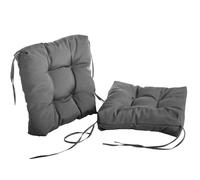 ZZDZW Coussin De Chaise 40 X 40，Coussins De Chaise 45x45 Galette De Chaise Déhoussable Interieur/Exterieur Epais Doux Confortables, pour E Jardin, Bureau, Salle À Manger(Gris foncé,39x39 cm)