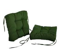 ZZDZW Coussin De Chaise 40 X 40，Coussins De Chaise 45x45 Galette De Chaise Déhoussable Interieur/Exterieur Epais Doux Confortables, pour E Jardin, Bureau, Salle À Manger(Vert foncé,48x48 cm)