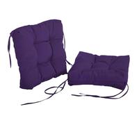 ZZDZW Coussin De Chaise 40 X 40，Coussins De Chaise 45x45 Galette De Chaise Déhoussable Interieur/Exterieur Epais Doux Confortables, pour E Jardin, Bureau, Salle À Manger(Purple,55x55 cm)