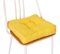ZZDZW Coussin De Chaise Coton Et Lin, Galette De Chaise 40x40 45x45 50x50 Cm - Coussin De Siège - Coussinet Confortable Et Élégant - Facile d'entretien(Jaune,40x40 cm)