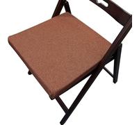 ZZDZW Coussin de Chaise pour Cuisine, Coussins de Siège Amovible Galette de Chaise,Housse Lin Lavable, pour Intérieur et Extérieur, Bureau, Salle à Manger, Maison, Jardin(Brown-Red,45x45x5cm)