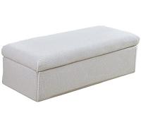 ZZDZW Housse de Banquette de Rangement Pliable Tissu Banc Capitonné Chaussures Pouf Tabouret Housse de Ottoman Banc de Lit Scandinave Nordique Design (Color : White, Size : 31-43in)