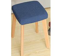 ZZDZW Housse de Chaise de Tabouret Extensible Carré Repose-Pieds Housse de Siege Couverture pour Salle à Manger Bureau Hôtel Mariage (Color : Bleu foncé, Size : 1 pièce)