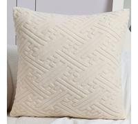 ZZDZW Housse Oreiller 50x70,60x60,65x65 Taie d'oreiller 40x70 Extensible Housse De Coussin Canapé Carré Rectangle Couverture Oreiller Velours Côtelé Salon Moderne Lit(Beige,70x70 cm)