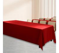 ZZDZW Nappe Rectangulaire Imperméable Grand Format - Nappe De Table Haut De Gamme Polyester Lavable Anti-Tache, Personnalisable pour Hôtels & Salle À Manger(Bourgogne,200x400cm)