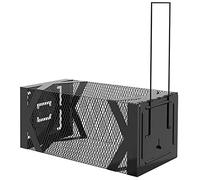 ZZDZW PièGe À Souris, Humain PièGes À Rat Cage Convient Aux Souris Accrocheuses Ou Aux Hamsters, Respectueux des Animaux Piege À Souris Reutilisable (Size : Black (25cm-11cm))