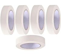 ZZDZW Ruban De Masquage 5 Rouleaux X 50 M pour Peinture Et Masquage. Adhésif sans Laisser De Résidus Masking Tape Ruban Adhésif De Masquage Papier Crêpe (Color : White, Size : 2.4cm x 50m)