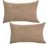 ZZDZW Taie d'oreiller 50x70,40x70,40x60 Rectangulaire Lot De 2 Extensible Housse De Coussin 40x80,60x80 Couverture Oreiller pour Canapé Maison Salon Chambre Decoration(Khaki,50x80 cm (Set of 2))