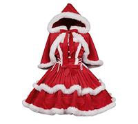ZZEQYG Robe de Noël pour femme - Costume de Père Noël - Jolie robe Lolita - Taille XL - Rouge