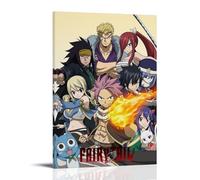 ZZFHLBSC Fairy Tail Poster sur toile d'anime classique et exceptionnel - Décoration murale pour chambre à coucher - 60 x 90 cm - Style cadre