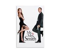 ZZFHLBSC Mr. & Mrs. Smith Affiches sur toile de films et séries télévisées classiques pour décoration murale, peintures à suspendre, affiches pour chambre à coucher, 40 x 60 cm, style sans cadre