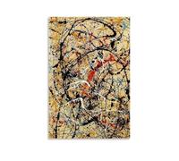 ZZFIAY Jackson Pollock Poster sur toile imperméable, anti-traces de doigts, résistant à l'usure, peinture décorative durable et durable, convient pour le couloir d'entrée, style sans cadre, 30 x 45 cm