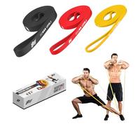 ZZGO Lot de 3 bandes de résistance (comprend 3 bandes) | Caoutchouc élastique Fitness pour musculation, exercice, ruban en latex naturel, yoga, pilates, callisthénie