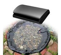 ZZGZZG Bâche pour Bassin 600 x 800 cm Robuste Revêtement D'Étang Préformé Imperméable pour Bassins à Poissons Koi, Fontaine et Cascade, Noir