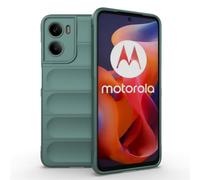 ZZHAO Coque Silicone Liquide pour Motorola Moto E15 / G05 avec Protection Anti-germes et Doublure Douce en Microfibre, Housse Full Body Protection Étui Antichoc (Vert)