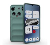 ZZHAO Coque Silicone Liquide pour Nothing Phone 3 avec Protection Anti-germes et Doublure Douce en Microfibre, Housse Full Body Protection Étui Antichoc (Vert)