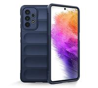 ZZHAO Coque Silicone Liquide pour Samsung Galaxy A73 5G avec Protection Anti-germes et Doublure Douce en Microfibre, Housse Full Body Protection Étui Antichoc (Bleu Foncé)