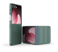 ZZHAO Coque Silicone Liquide pour Samsung Galaxy Z Flip 7 avec Protection Anti-germes et Doublure Douce en Microfibre, Housse Full Body Protection Étui Antichoc (Vert)