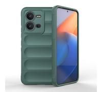ZZHAO Coque Silicone Liquide pour Vivo V25 5G/Vivo V25e/Vivo X80 Lite avec Protection Anti-germes et Doublure Douce en Microfibre, Housse Full Body Protection Étui Antichoc (Vert)