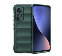 ZZHAO Coque Silicone Liquide pour Xiaomi 12/Xiaomi 12X avec Protection Anti-germes et Doublure Douce en Microfibre, Housse Full Body Protection Étui Antichoc (Vert)
