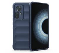ZZHAO Coque Silicone Liquide pour Xiaomi Mi 12T / Redmi K50 Ultra avec Protection Anti-germes et Doublure Douce en Microfibre, Housse Full Body Protection Étui Antichoc (Bleu Foncé)