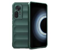 ZZHAO Coque Silicone Liquide pour Xiaomi Mi 12T / Redmi K50 Ultra avec Protection Anti-germes et Doublure Douce en Microfibre, Housse Full Body Protection Étui Antichoc (Vert)