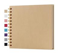 ZZHBOO 1 Carnet Scrapbooking, Album Photo DIY à Spirale, Pour Album de Bébé Souvenirs, Première Année et Famille, Couleur Kaki