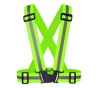 ZZHBOO 2 Bretelles Réfléchissantes Élastiques, Haute Visibilité, Sécurité pour Course Nocturne, Vélo, Adultes et Enfants, Bande Réglable 2.5cm, Jaune Fluorescent