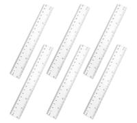 ZZHBOO 6 Règles 20cm Transparentes En Plastique, Outil De Mesure Précis Pour École, Bureau, Atelier, Études, Arts Et Création