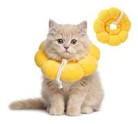 ZZHBOO One Small Yellow Elizabethan Collar for Pets, Soft Polyester Recovery Collar, Suitable for Post-Operative Protection Elizabethan Collar for Dogs, Cats, Puppies, and Kittens.