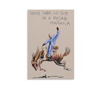 ZZHCMP Bad Bunny Nadie Sabe Lo Que Va A Pasar Mañana Poster sur toile pour décoration de salon, chambre à coucher et bureau, antisalissures, imperméable et résistant à l'humidité, cadeau pour jeunes