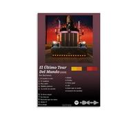 ZZHCMP El Último Tour Del Mundo by Bad Bunny Poster sur toile pour décoration de salon, chambre à coucher et bureau, anti-salissures, imperméable et résistant à l'humidité, cadeau pour jeunes, sans