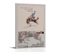 ZZHCMP Nadie Sabe Lo Que Va A Pasar Mañana-Bad Bunny Poster sur toile pour salon, chambre à coucher et bureau, antisalissures, imperméable, résistant à l'humidité, cadeau pour jeunes, style 20 x 30 cm