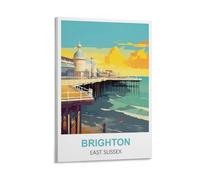 ZZHHEGN Poster de voyage vintage Brighton East Sussex 40 x 60 cm
