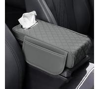 ZZHIOJNK Coussin D'accoudoir Voiture pour Citroen C3 Pluriel 2003-2006 2007 2008 2009 2010, Console Central Housse avec Trou boîte à mouchoirs Intérieur Accessoires,Grey