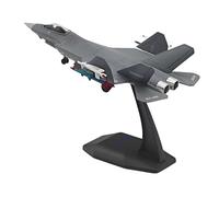 ZZHMBD 1:100 J35 with Display Stand Desktop Decor Fighter Model Airplane Toy for TV Cabinet Bar Shelf Living Room, Navy