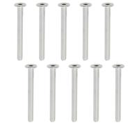 ZZHXSM Lot de 10 vis à tête hexagonale M6-1,0 x 60 mm à tête ronde plate en acier inoxydable 304 pour meubles, lit, chaise