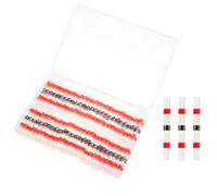 ZZHXSM Lot de 100 connecteurs rouges à souder 22-18 AWG thermorétractables étanches isolés pour remorque, audio, câblage électrique automobile