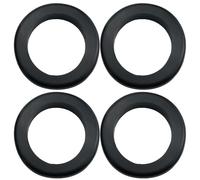 ZZHXSM Lot de 4 bobines de protection en caoutchouc double face à trou traversant de 5,1 cm ID pour câblage, pompe, haut-parleur, noir