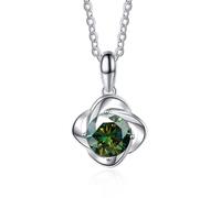 ZZHYGM Accessoires 1CT Colliers Moisanite Collier Femmes avec D Couleur J Blue/Pink Diamond Pendant Bijoux pour Les Filles Maman