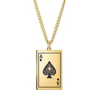 ZZHYGM Accessoires Ace of Spades Collier pour Hommes Femmes, Lucky Ace of Spades Colliers pour Hommes Jouant des Styles Punk